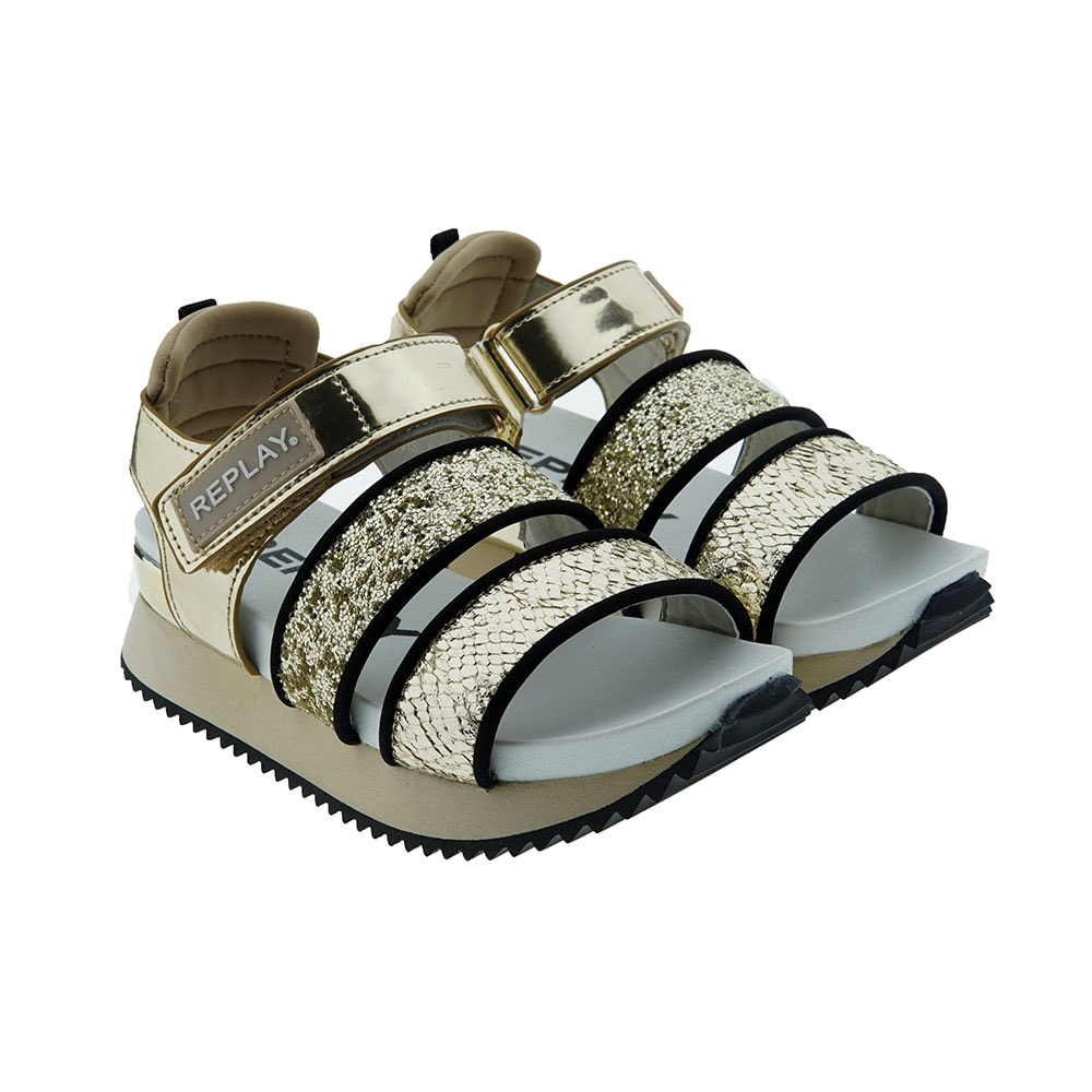 Sandalias glitter veclro sport Replay Jindo