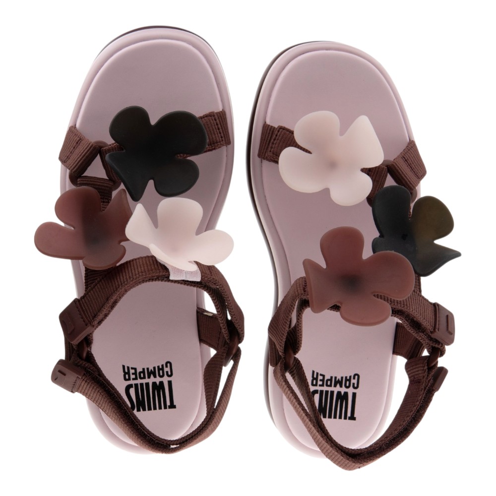Sandalias plataforma flores velcros Camper foto 2