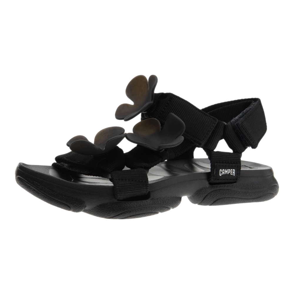 Sandalias negras flores sport mujer Camper foto 3