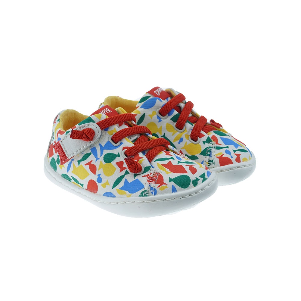 Zapatilla piel bebé estampado peces Camper K800369