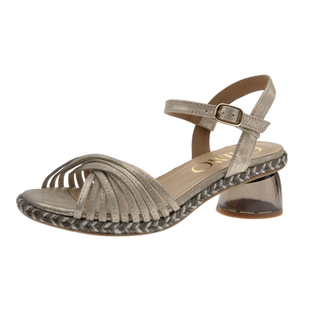 Sandalias tiras piel tacón bajo Gaimo en dos colores foto 3