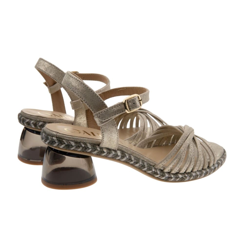 Sandalias tiras piel tacón bajo Gaimo en dos colores foto 4