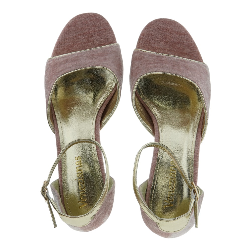 Sandalias Tacón Mujer Venezianas de Terciopelo | Carrile foto 2