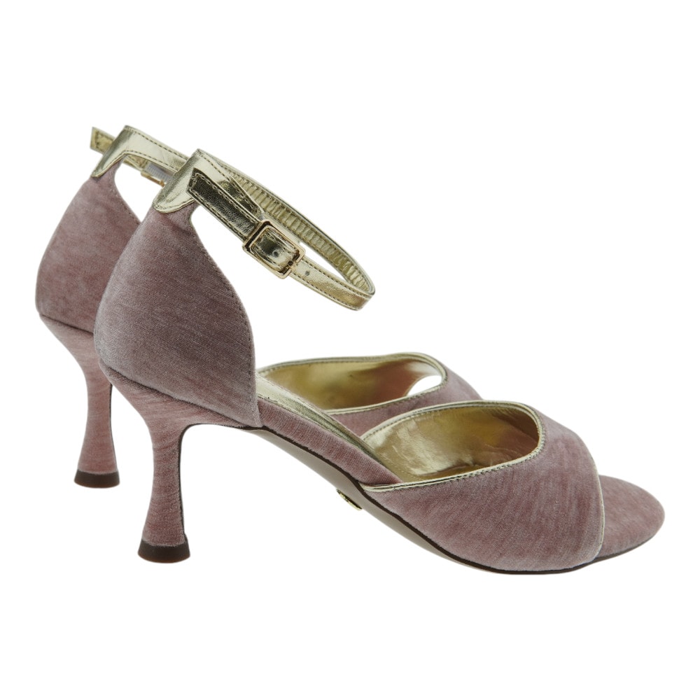 Sandalias Tacón Mujer Venezianas de Terciopelo | Carrile foto 4