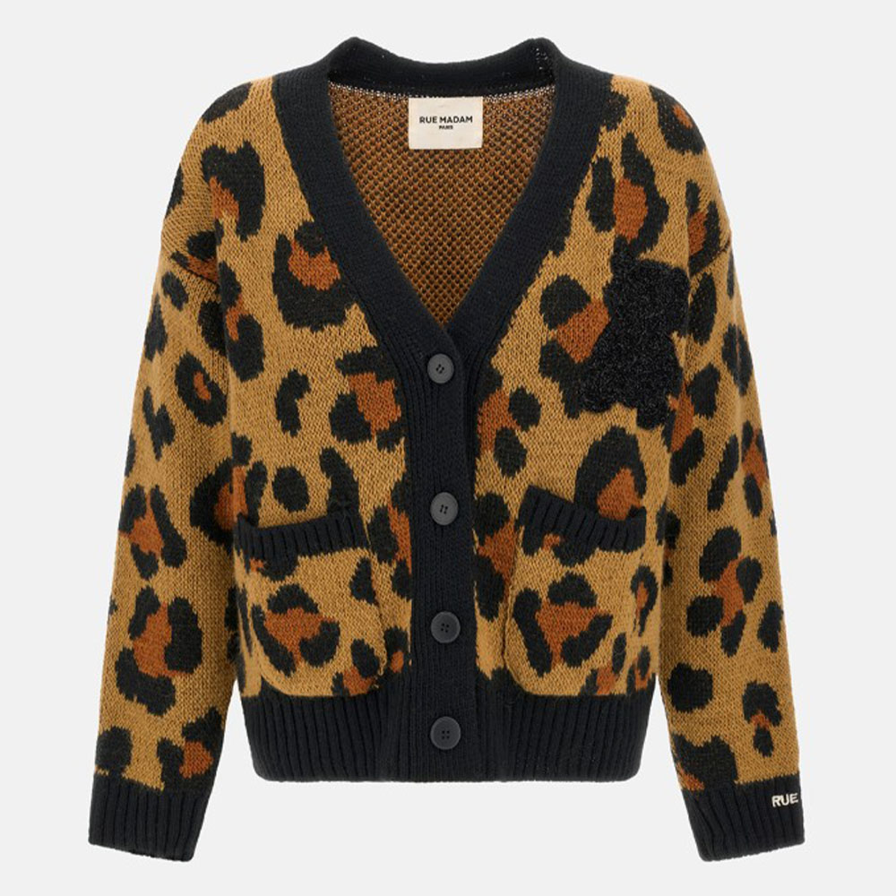 Cárdigan lana leopardo mujer Rue Madam 