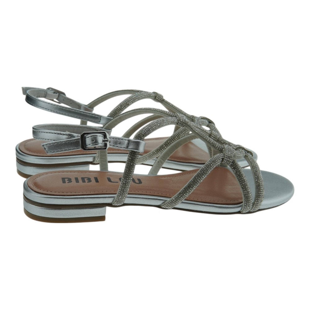 Sandalias planas con brillantes BibiLou marrones elegantes foto 4