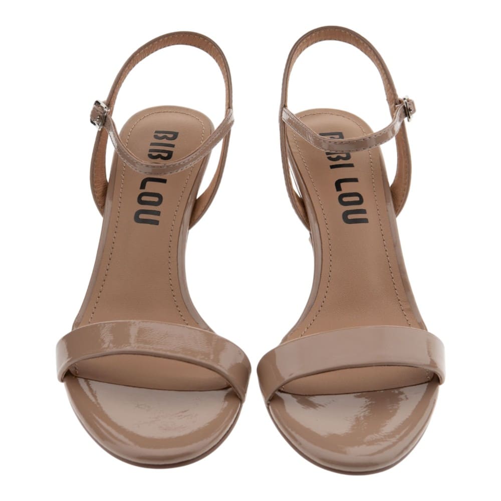Sandalias charol nude tacón Bibilou elegantes mujer foto 2