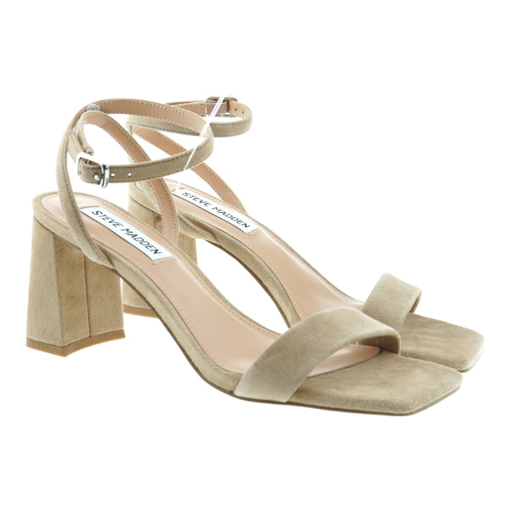 Sandalias Tacón Ante Taupe Steve Madden Luxe