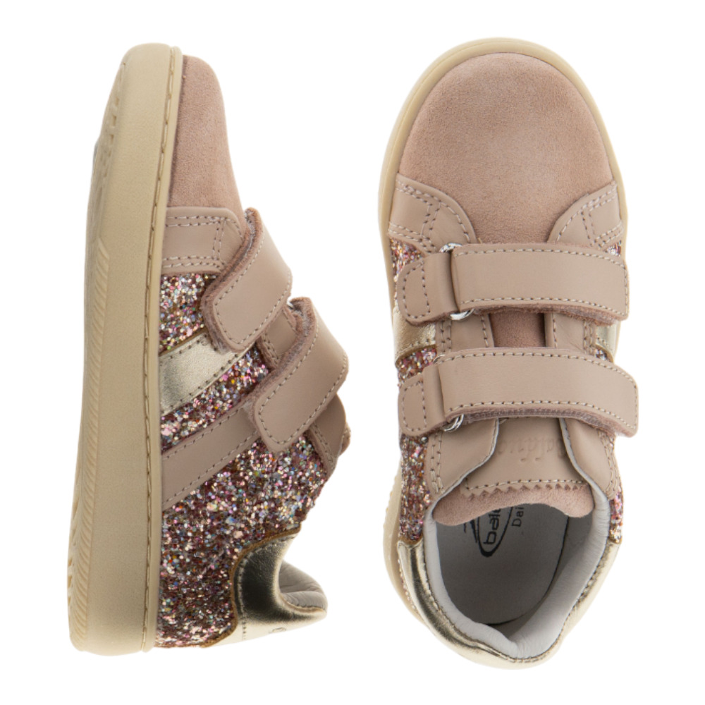 Deportivas niña con velcro y glitter - Balducci foto 2