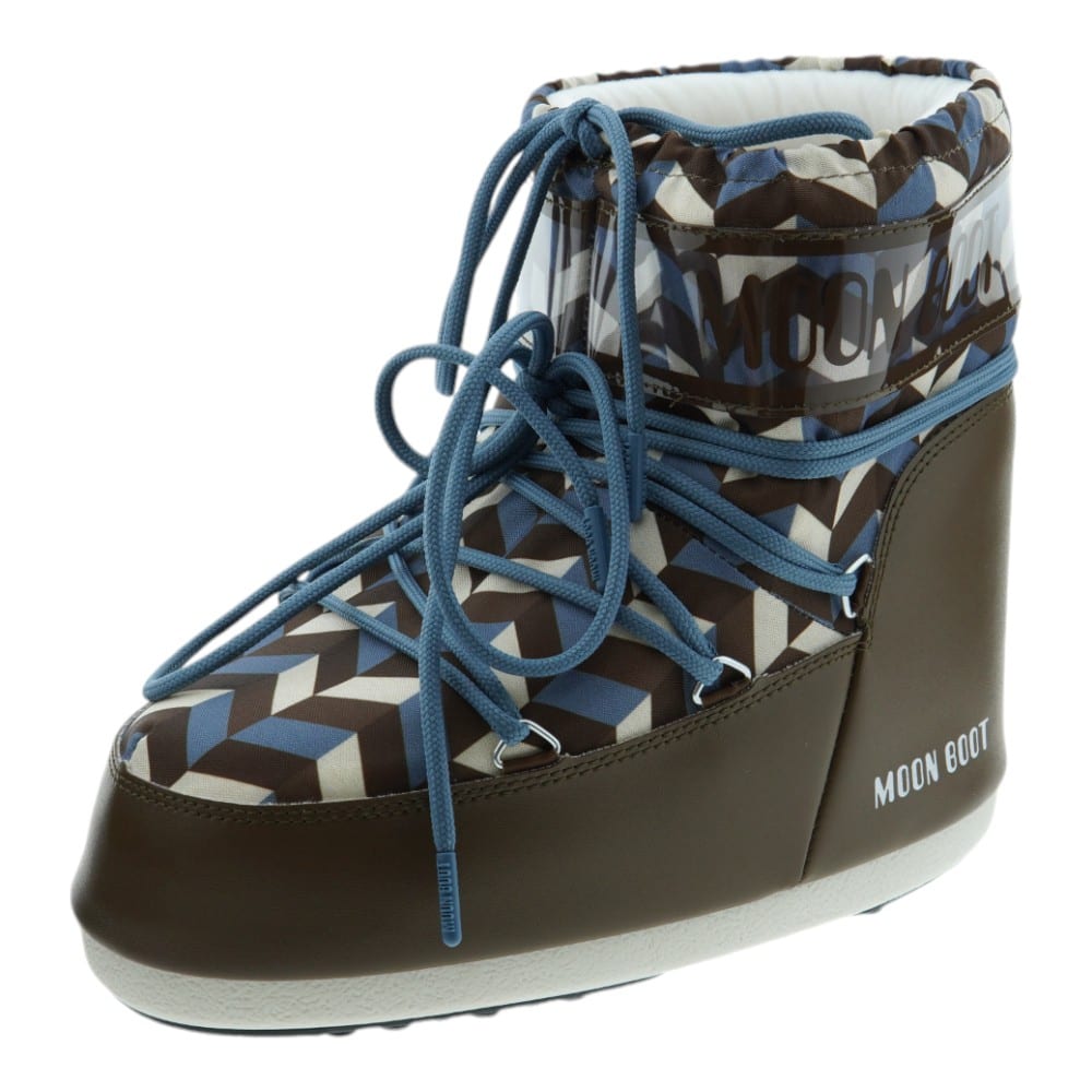 Compra Botas de Descanso para Nieve Moon Boot Icon Retro Chevron Kaki y Azul | Carrile foto 3