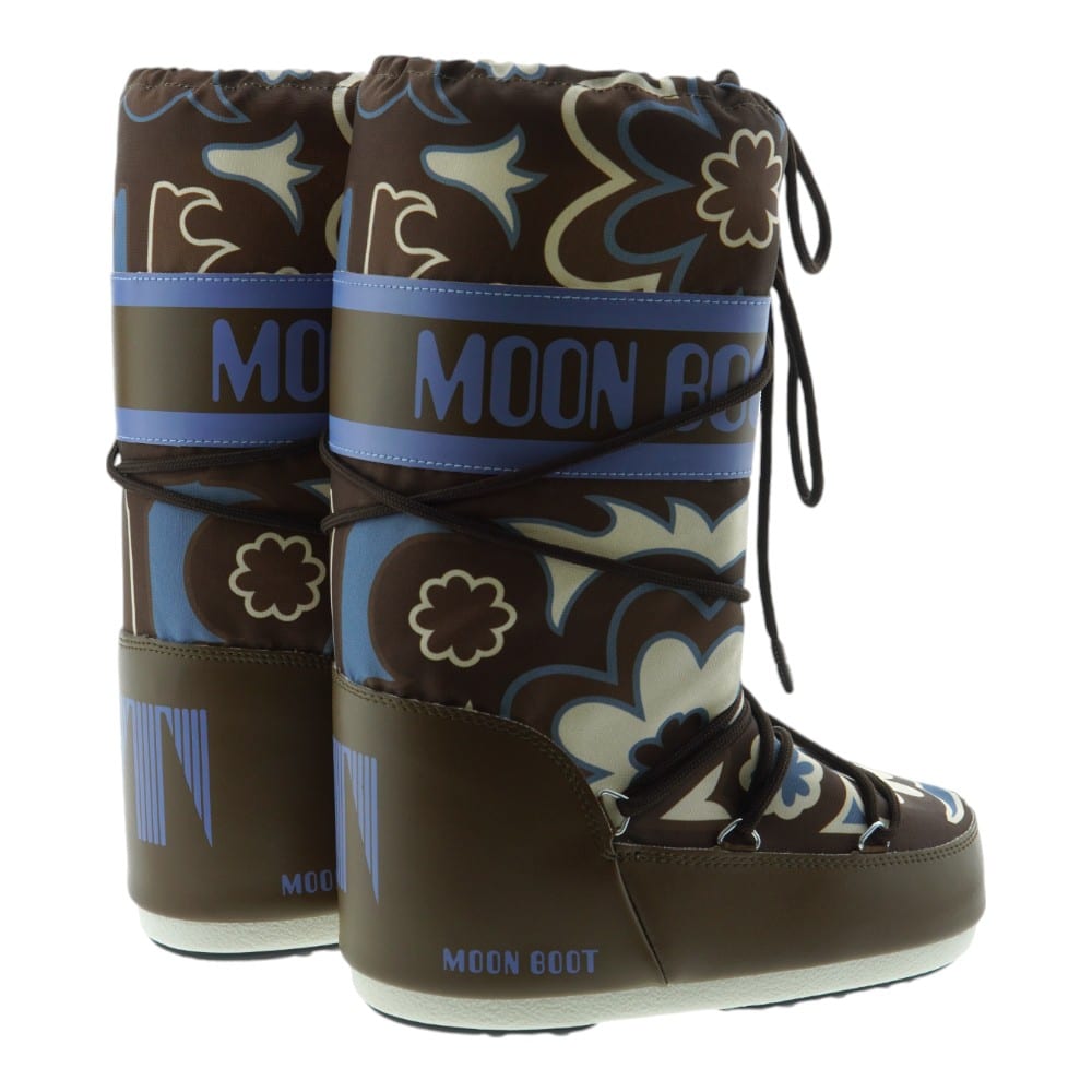 Compra Botas de Nieve Moon Boot Icon Retro Flower Kaki - Estilo Único | Carrile foto 4