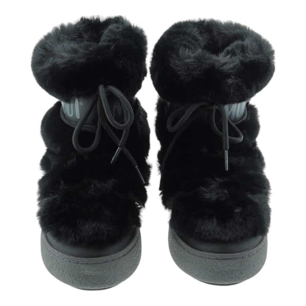 Compra Botas de Nieve Moon Boot Monaco Faux Fur Baja Negras - Estilo y Calidez | Carrile foto 2