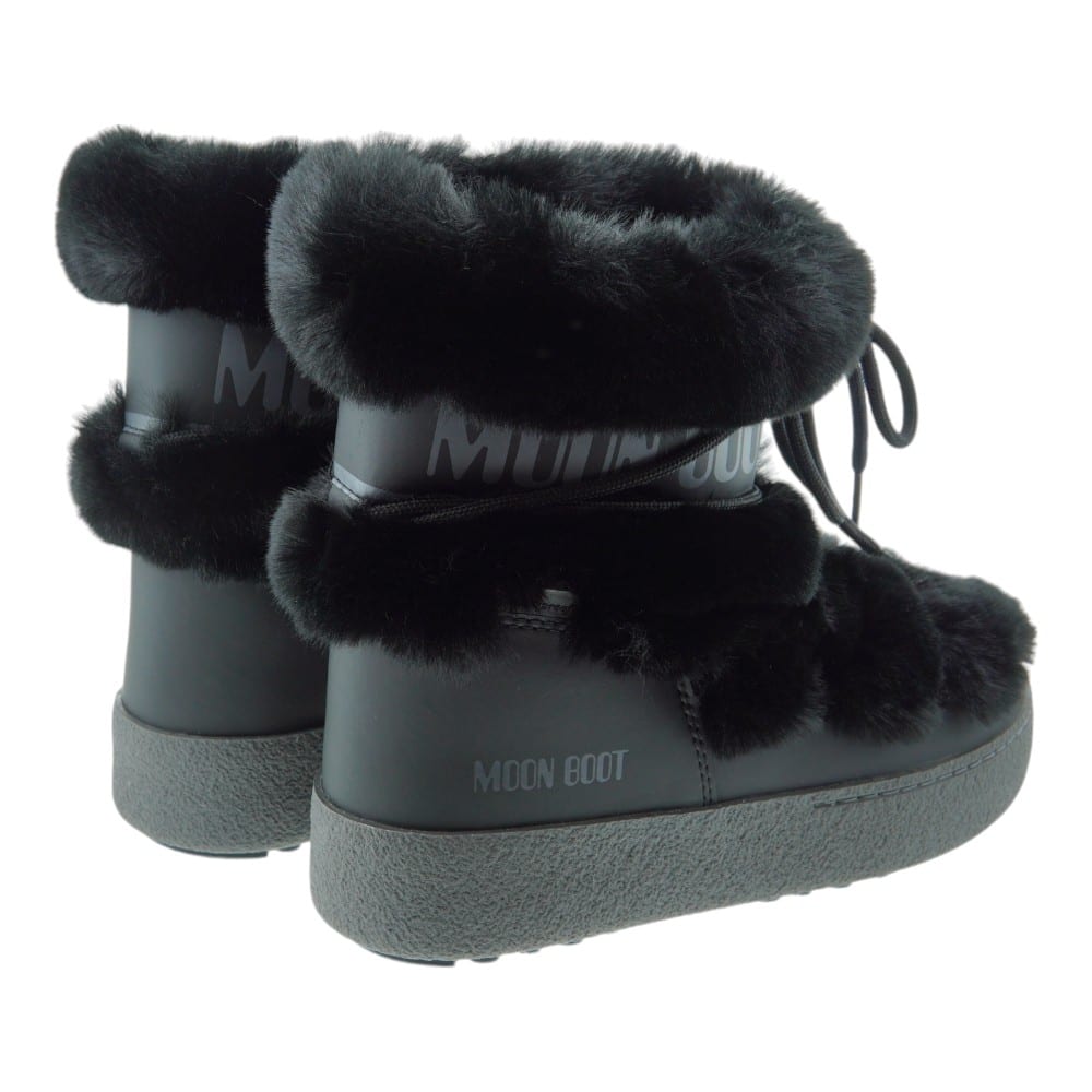 Compra Botas de Nieve Moon Boot Monaco Faux Fur Baja Negras - Estilo y Calidez | Carrile foto 4
