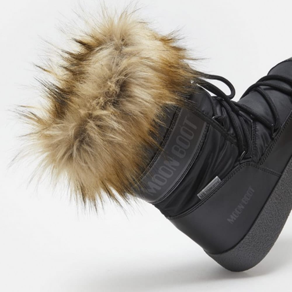 Compra Botas de Nieve Moon Boot Monaco WP 2 Negras con Pelo - Estilo y Confort | Carrile foto 3