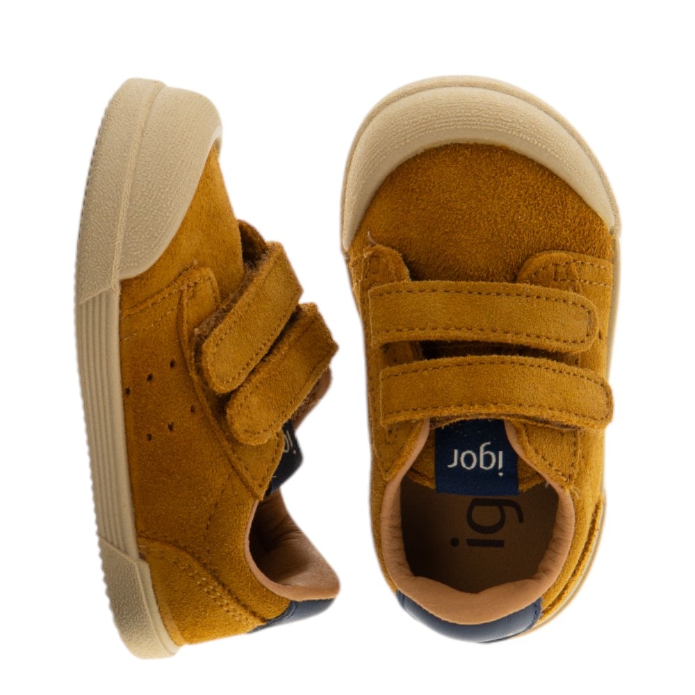Zapatillas respetuosas niño mostaza Igor con velcro | Carrilé foto 2