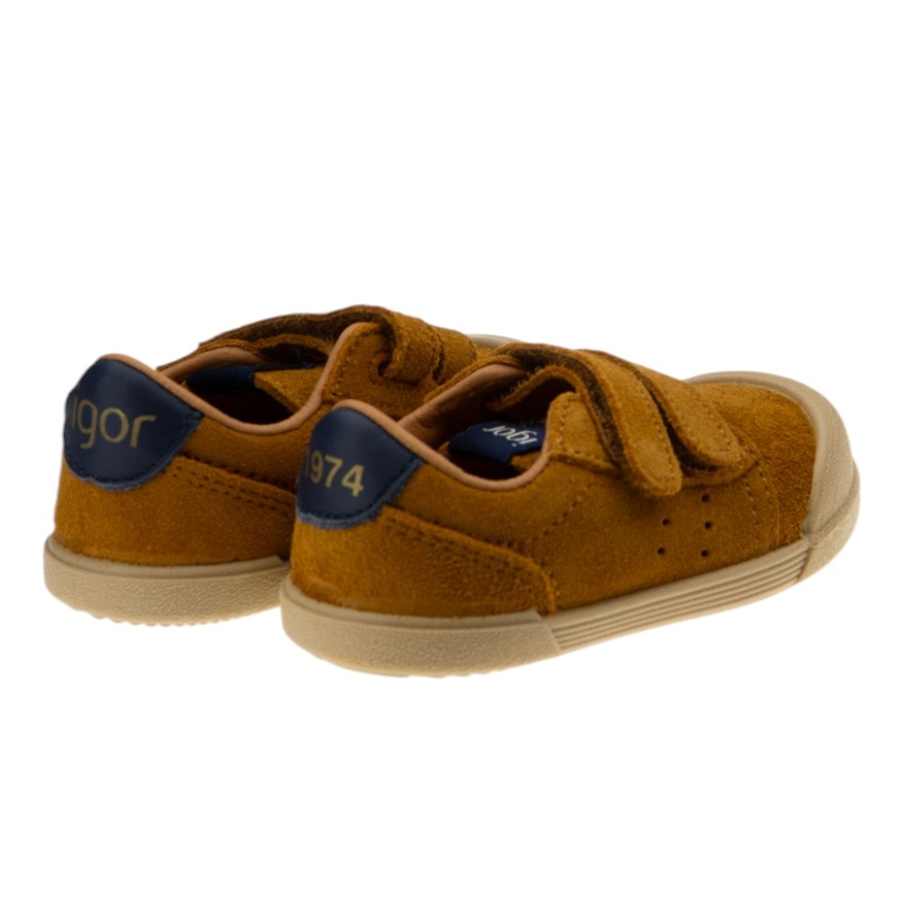 Zapatillas respetuosas niño mostaza Igor con velcro | Carrilé foto 4