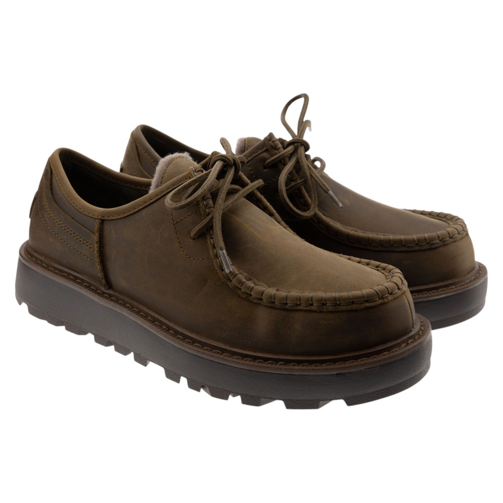 Blucher piel marrón cordero caballero Ugg M Loften