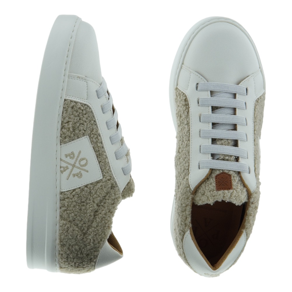 Compra Sneakers Popa beig con borreguito para mujer | Carrile foto 2