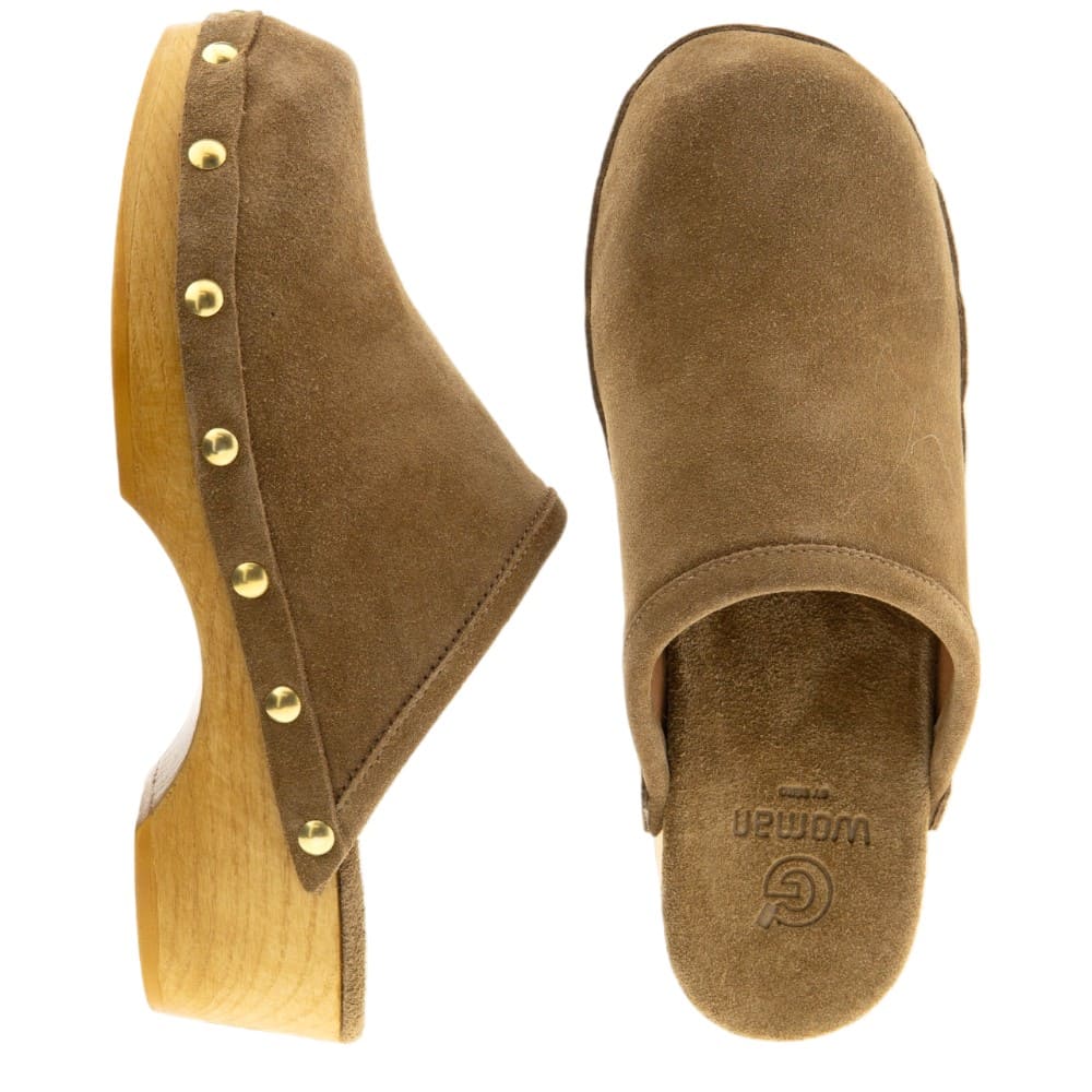 Zuecos ante cuero tacón madera Go Woman foto 2