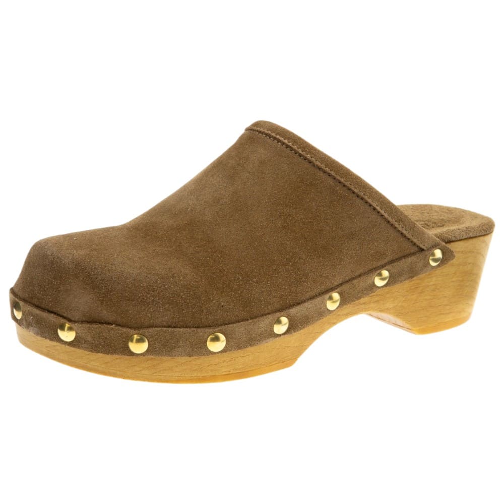 Zuecos ante cuero tacón madera Go Woman foto 3
