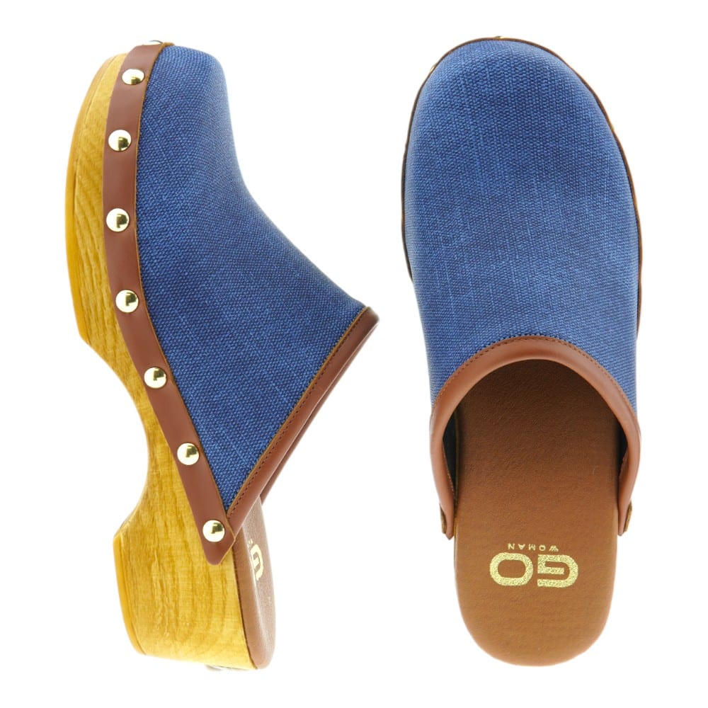 Zueco Madera Denim Azul Go Woman Madeline | Carrile foto 2
