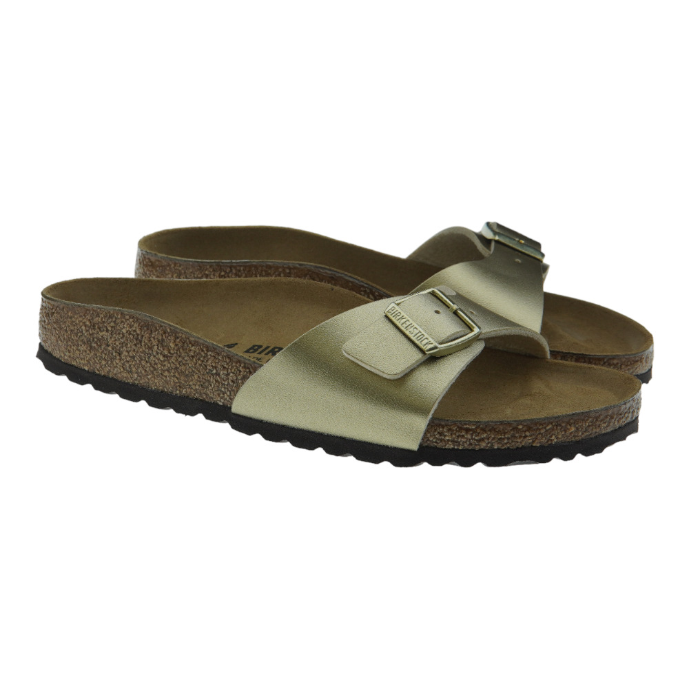 Sandalia bio pala hebilla oro Birkenstock Madrid BF