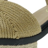 Sandalias mujer tacón ancho esparto – Gaimo elegancia natural foto 5