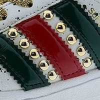 Deportiva bandas charol tachuelas Mary Splash Superstar Adidas Seddys foto 7