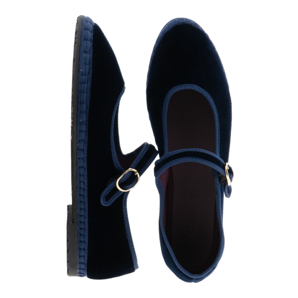 Bailarinas hebilla terciopelo Flabelus Mary jane foto 2