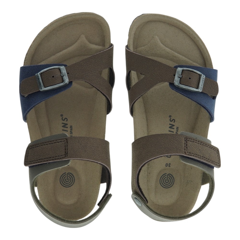 Sandalias niño marrones anatómicas con velcro – Genuins foto 2