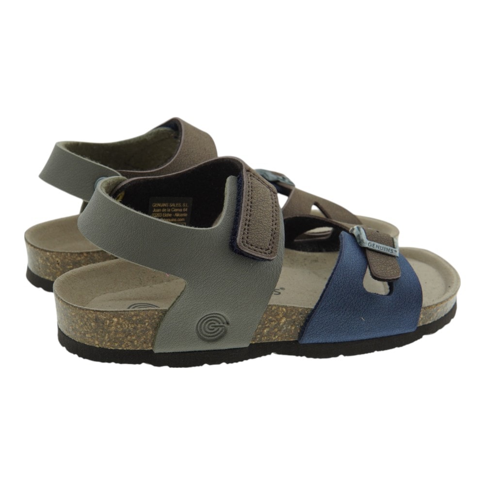 Sandalias niño marrones anatómicas con velcro – Genuins foto 4