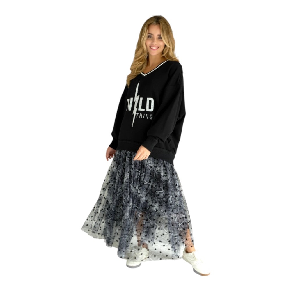 Sudadera mujer negra “Wild Thing” - Miss Goodlife foto 3