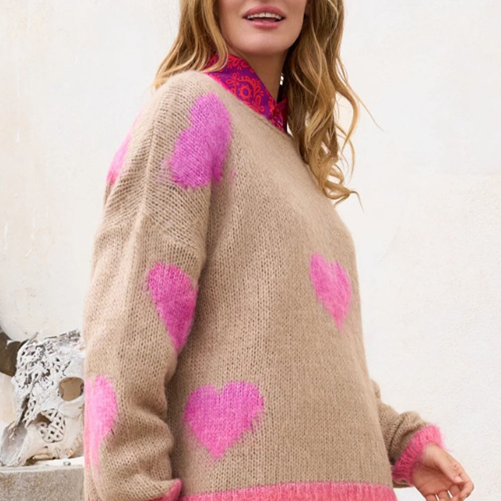 Jersey lana mujer beige – Miss Goodlife foto 2