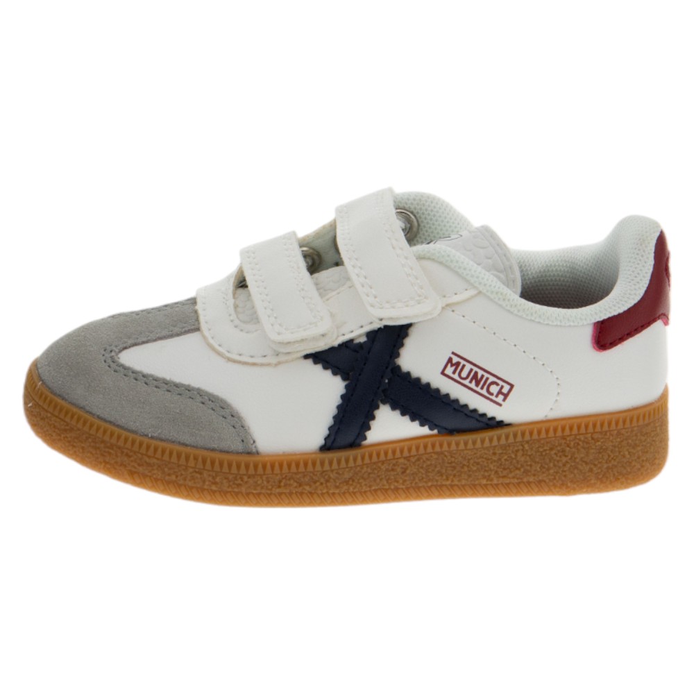 Zapatillas Munich niño blancas con velcro | Carrilé foto 3
