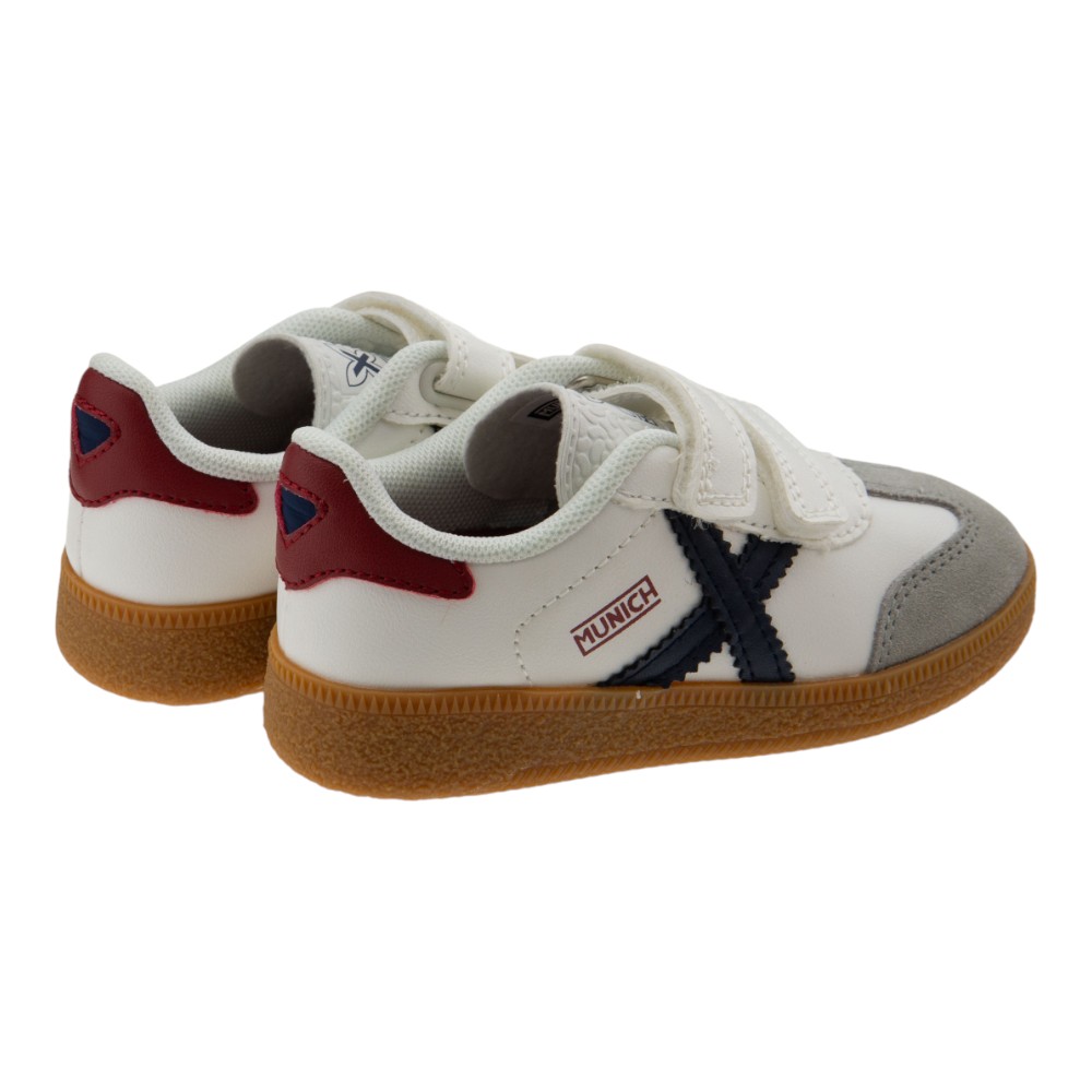 Zapatillas Munich niño blancas con velcro | Carrilé foto 4
