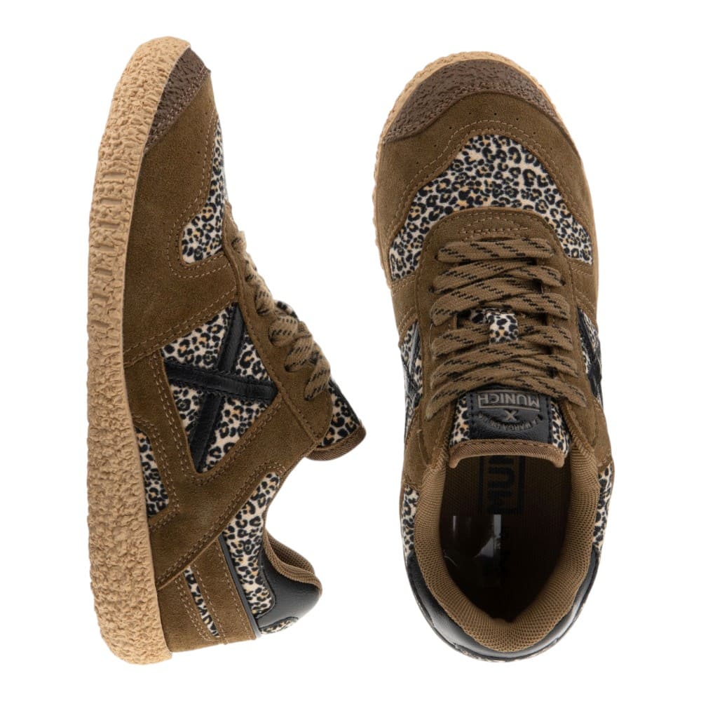 Sneakers Munich Marrones y Leopardo Niña foto 2