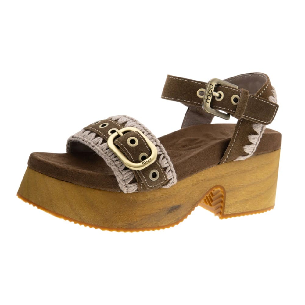 Sandalias piel cuero tacon y plataforma Mou mujer foto 3