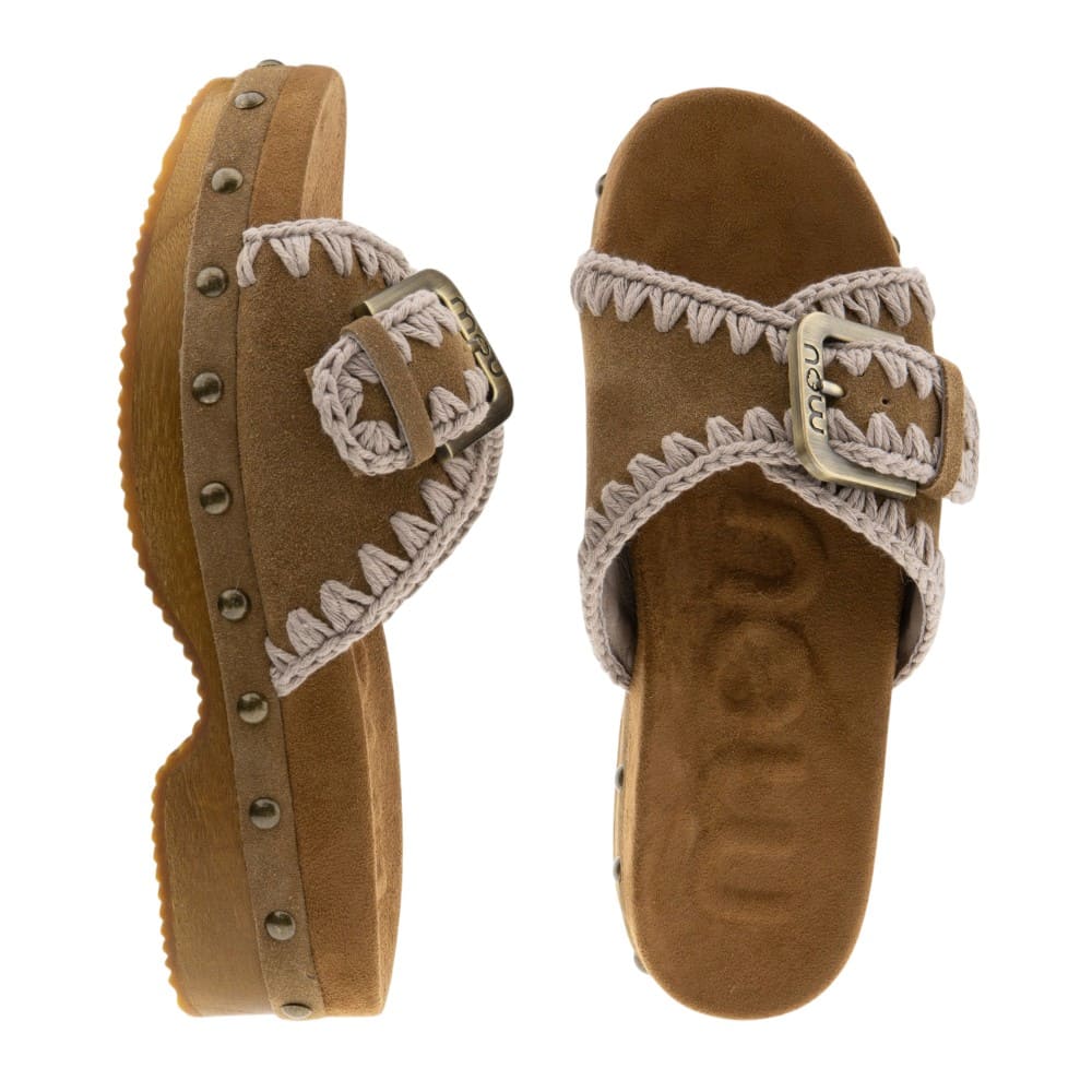 Sandalia pala madera ante cuero Mou mujer foto 2