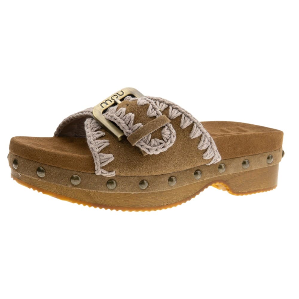 Sandalia pala madera ante cuero Mou mujer foto 3