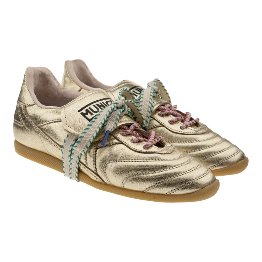 Sneakers Doradas Munich Mujer Mundial Strada