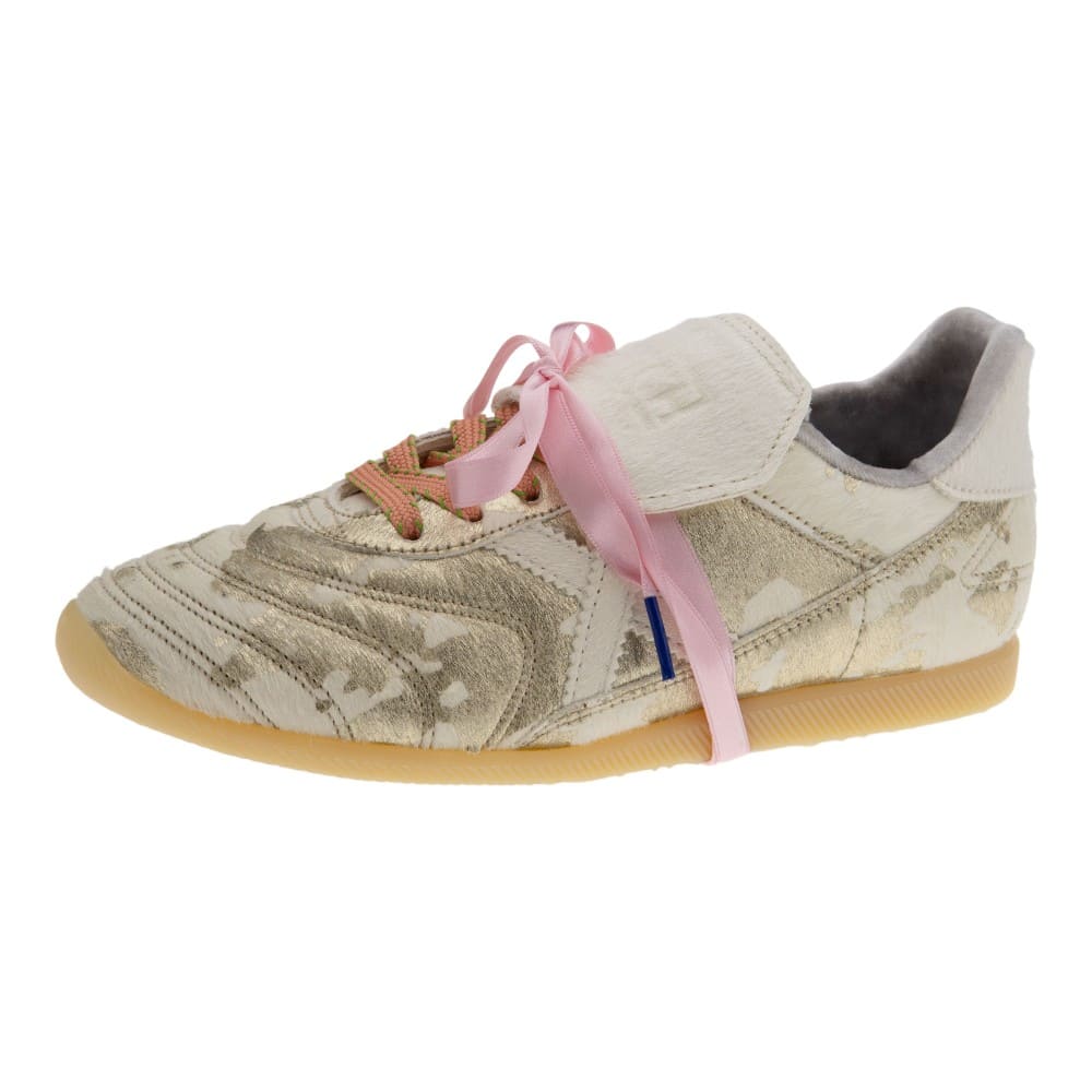 Munich mujer zapatillas beige y camel | Estilo retro foto 3