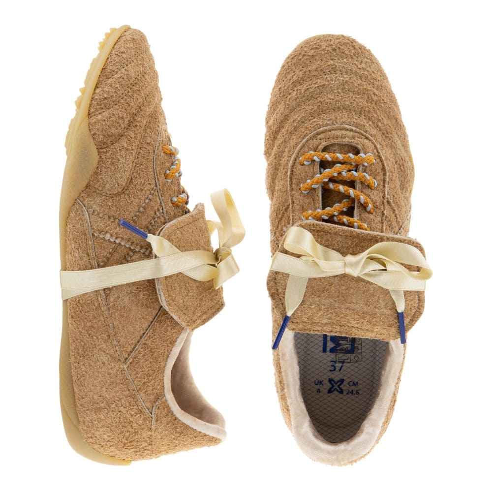 Munich mujer zapatillas beige y camel | Estilo retro foto 2