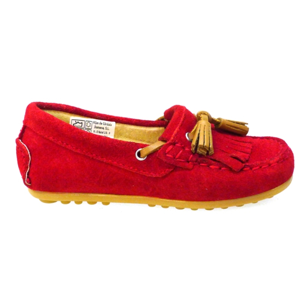Mocasín piel flecos y borlas Clarys N20156 foto 3
