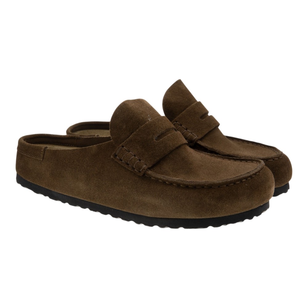 Zueco piel ante antifaz Birkenstock Naples Wrapped