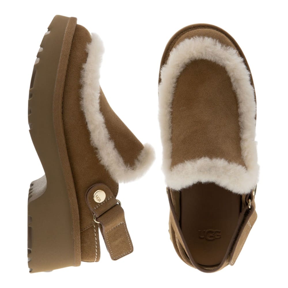 Zueco Cordero UGG Mujer Marrón | Plataforma y Pelo | Carrilé foto 2