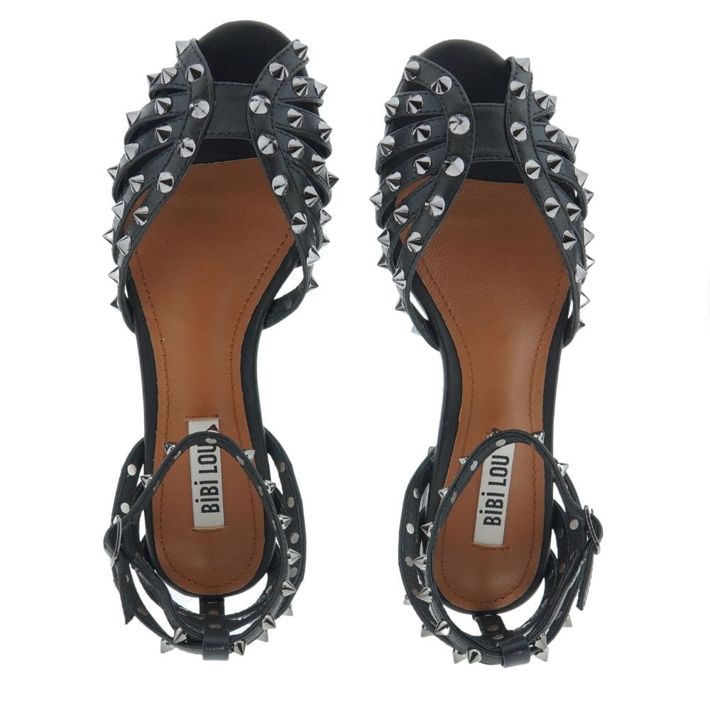 Sandalias cangrejeras mujer piel tachuelas Bibilou Nori 780Z10VK foto 2