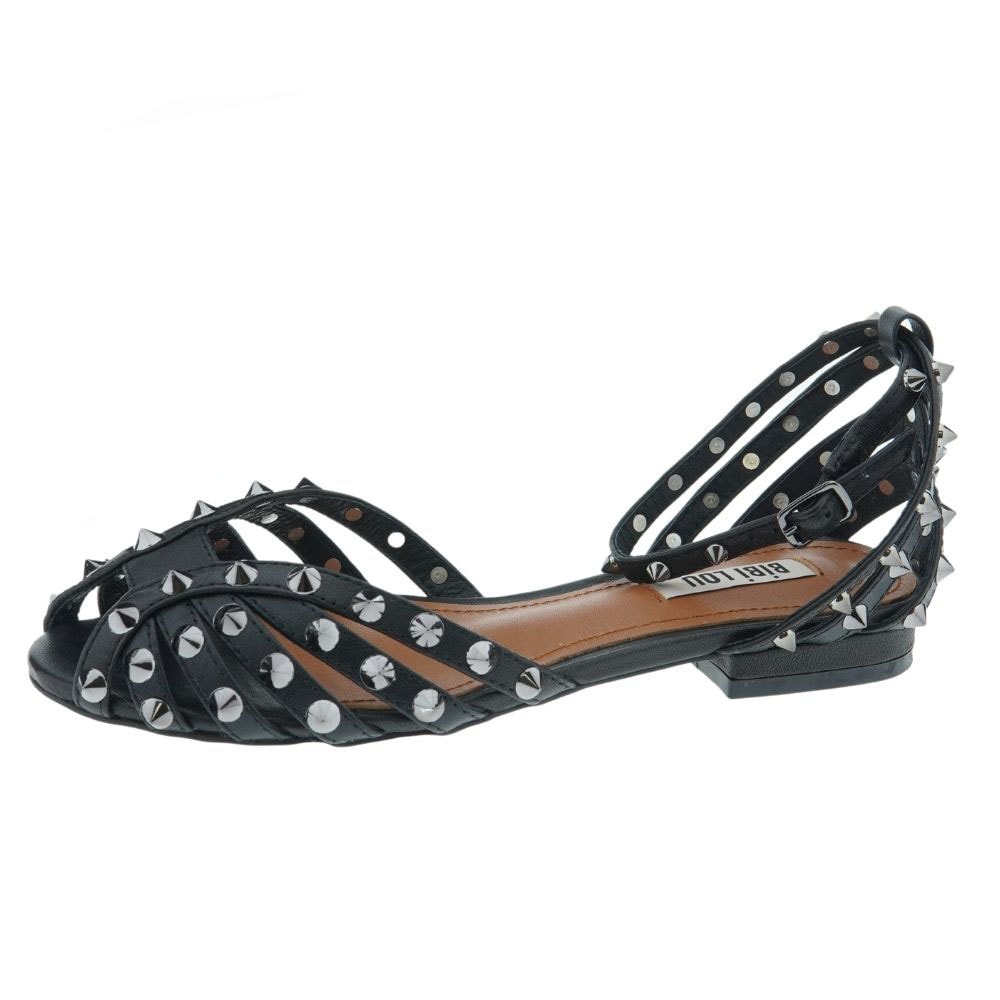 Sandalias cangrejeras mujer piel tachuelas Bibilou Nori 780Z10VK foto 3