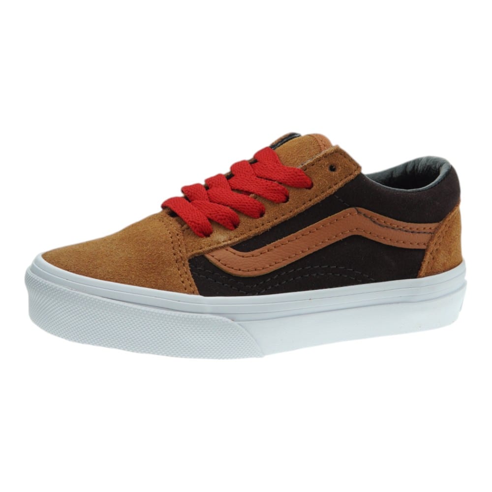 Zapatillas Vans Old Skool Niño Marrón y Negro | Carrilé foto 3