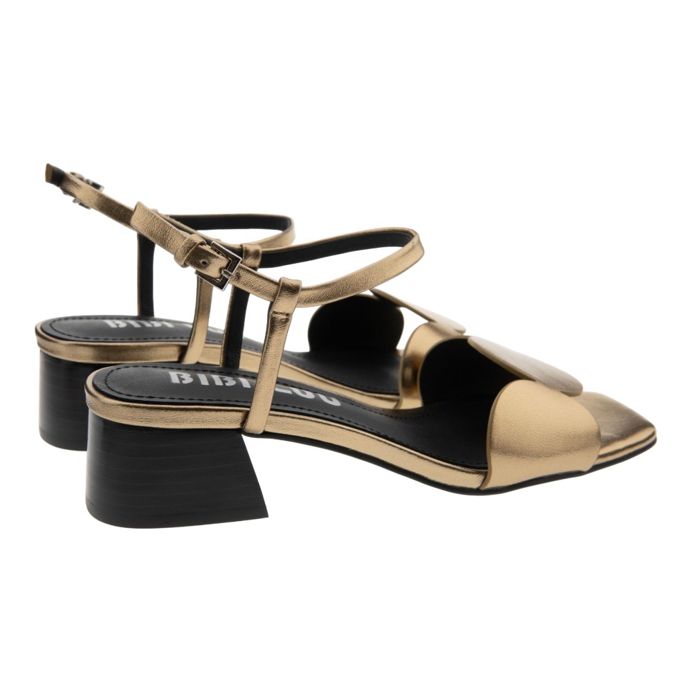 Sandalias tacón bajo bronce Bibilou elegantes mujer foto 4