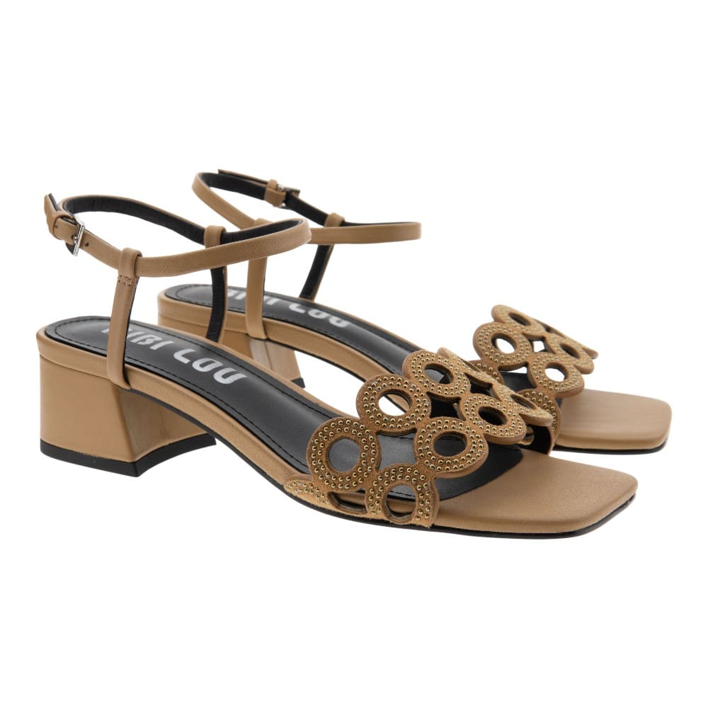 Sandalias tacón bajo y tachas Bibilou Orubi Sandal 40